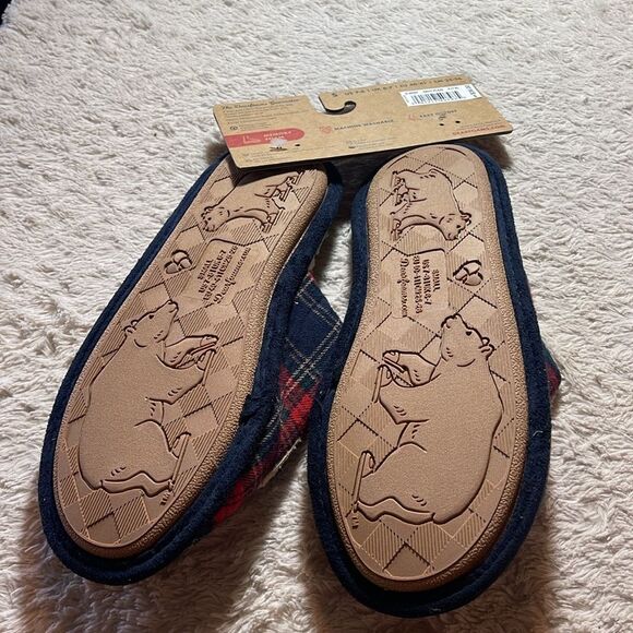 NWT Dearfoams  memory foam, Papa bear slippers size small 7-8 - Picture 5 of 6